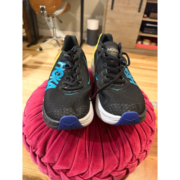 Hoka One One Rocket X Running Shoes Mens Size 13 Black Blue Neon Yellow main image 6